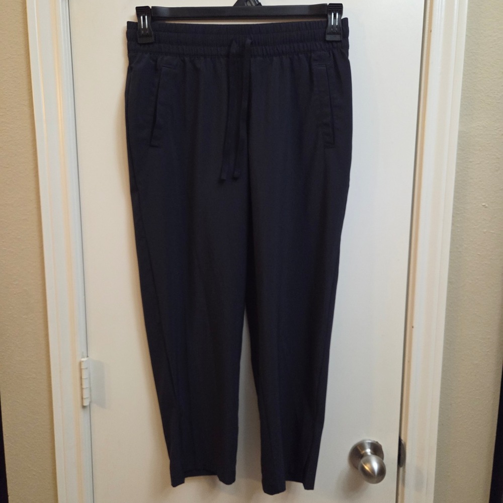 T by Talbots Navy Blue Drawstring Jogger Pants XS Tapered Activewear Casual